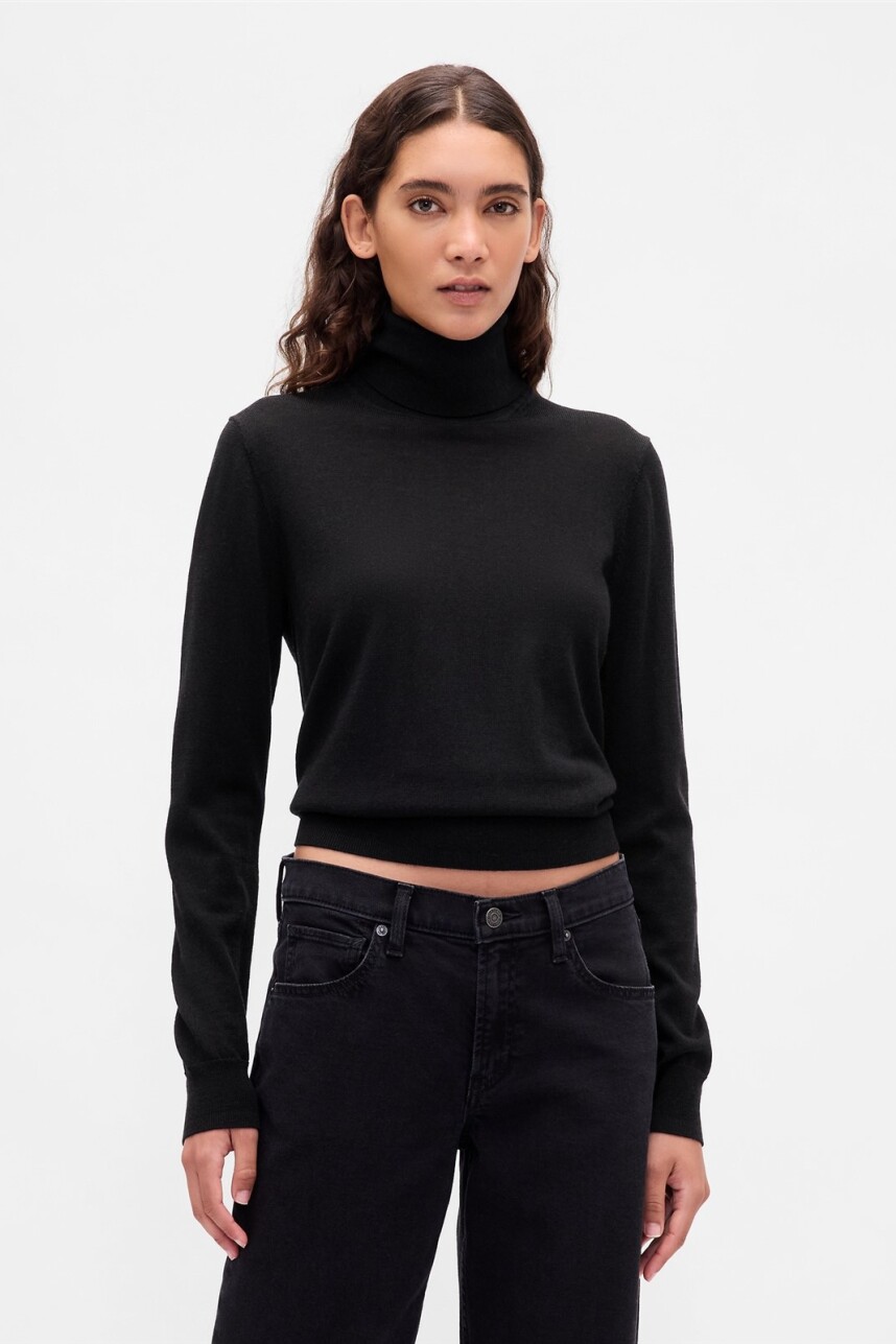 Buzo Polera Merino Mujer Black