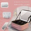Maletín organizador de Comesticos con Espejo Led Rosado Maletín organizador de Comesticos con Espejo Led Rosado