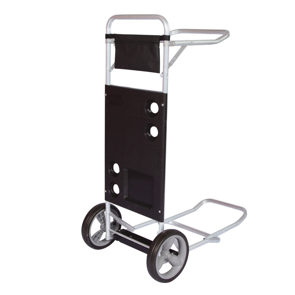 CARRITO PLAYA NEGRO DE ALUMINIO CON EXTENSION PARA CONSERVADORA 