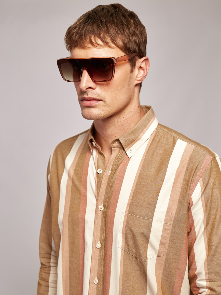 Camisa rayas - beige 