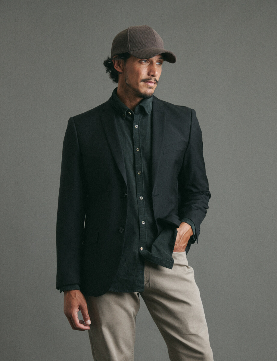 110262 SACO HARRINGTON LABEL Negro