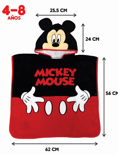 Bata estilo poncho para niños diseño Mickey Bata estilo poncho para niños diseño Mickey