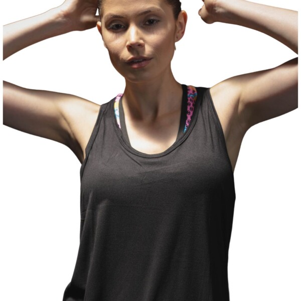 MUSCULOSA SPANDEX NADADORA NEGRO