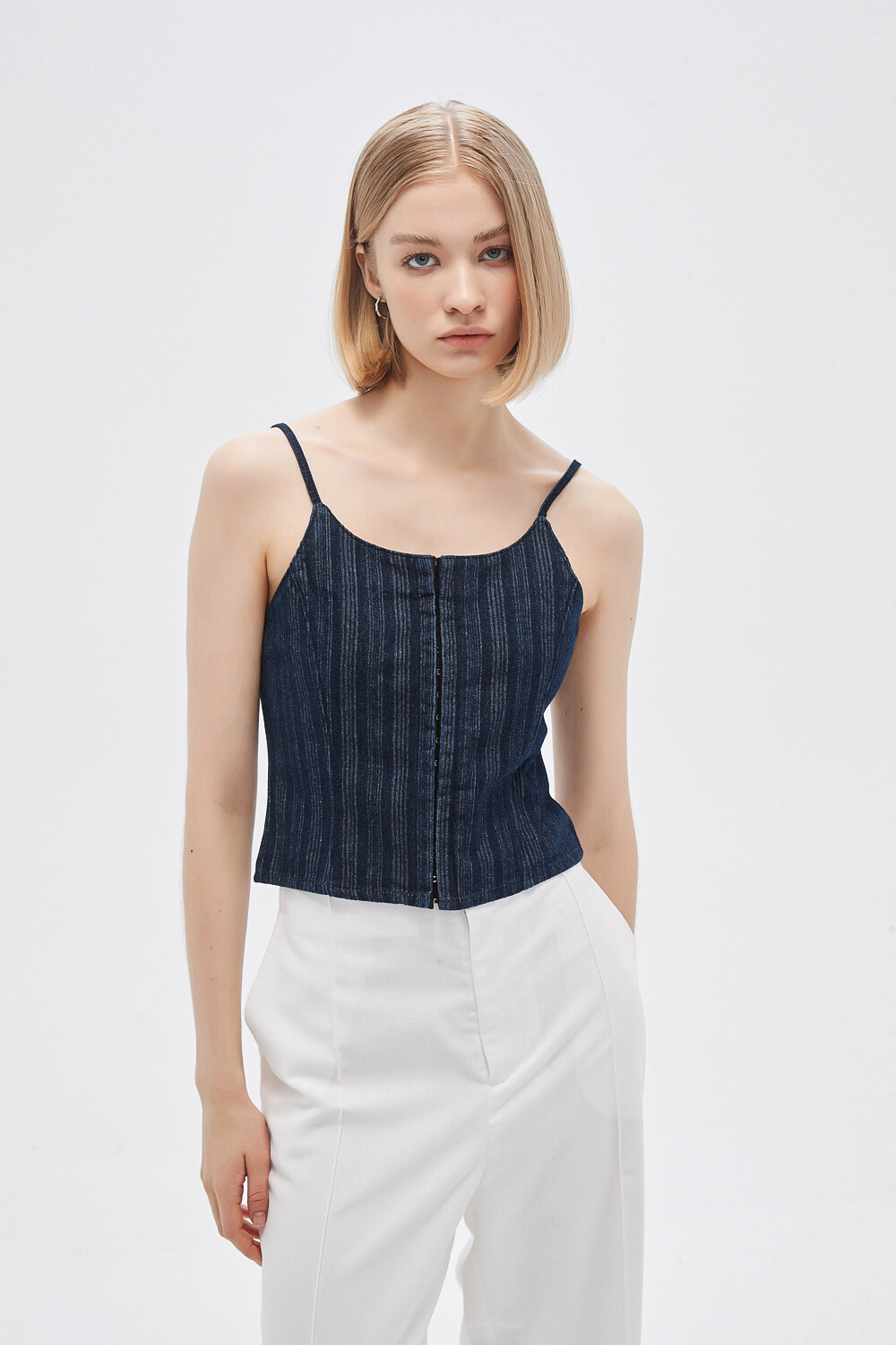 Tops Strip Azul Indigo