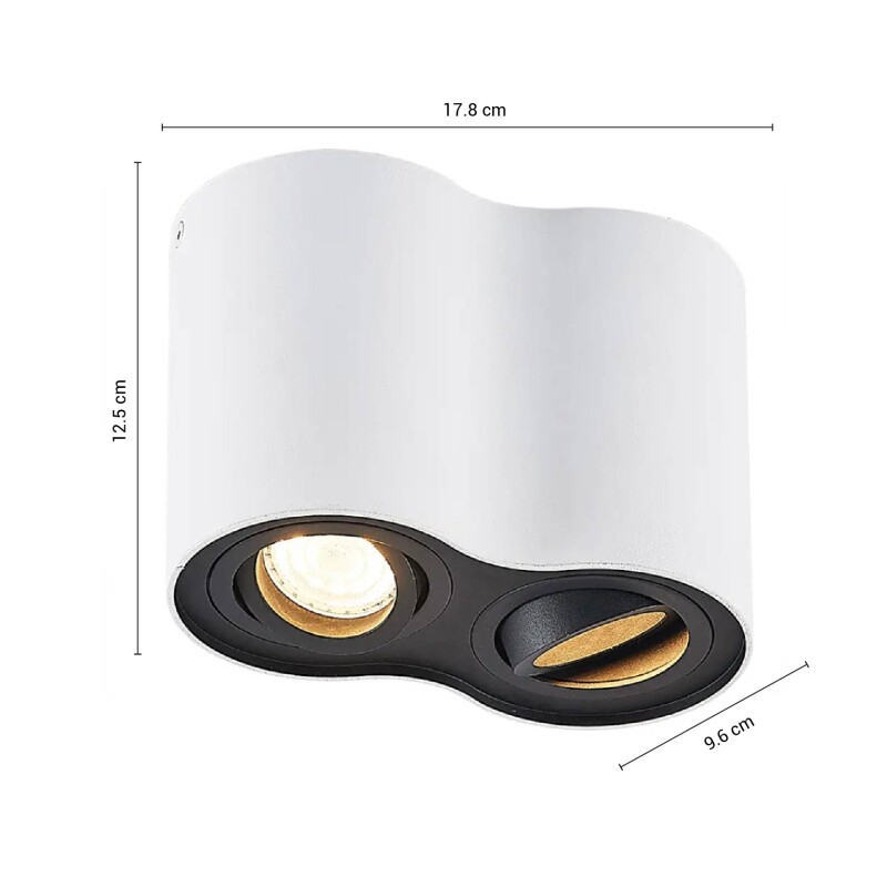 ARTEFACTO LUX BARI DOWNLIGHT REDONDO DOBLE Luminaria Downlight Redonda Doble Bari Blanca