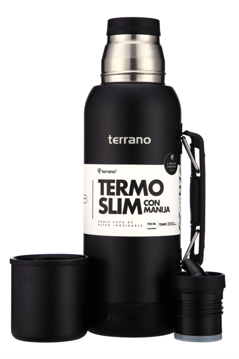 TERRANO TERMO NEW SLIM C/MANIJA+BOTA Negro Opaco
