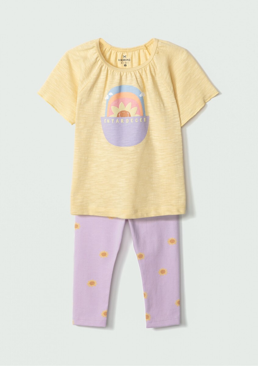 CONJUNTO INFANTIL ESTAMPADO - AMARILLO 