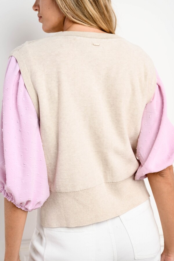 Chaleco Ochos Beige Melange