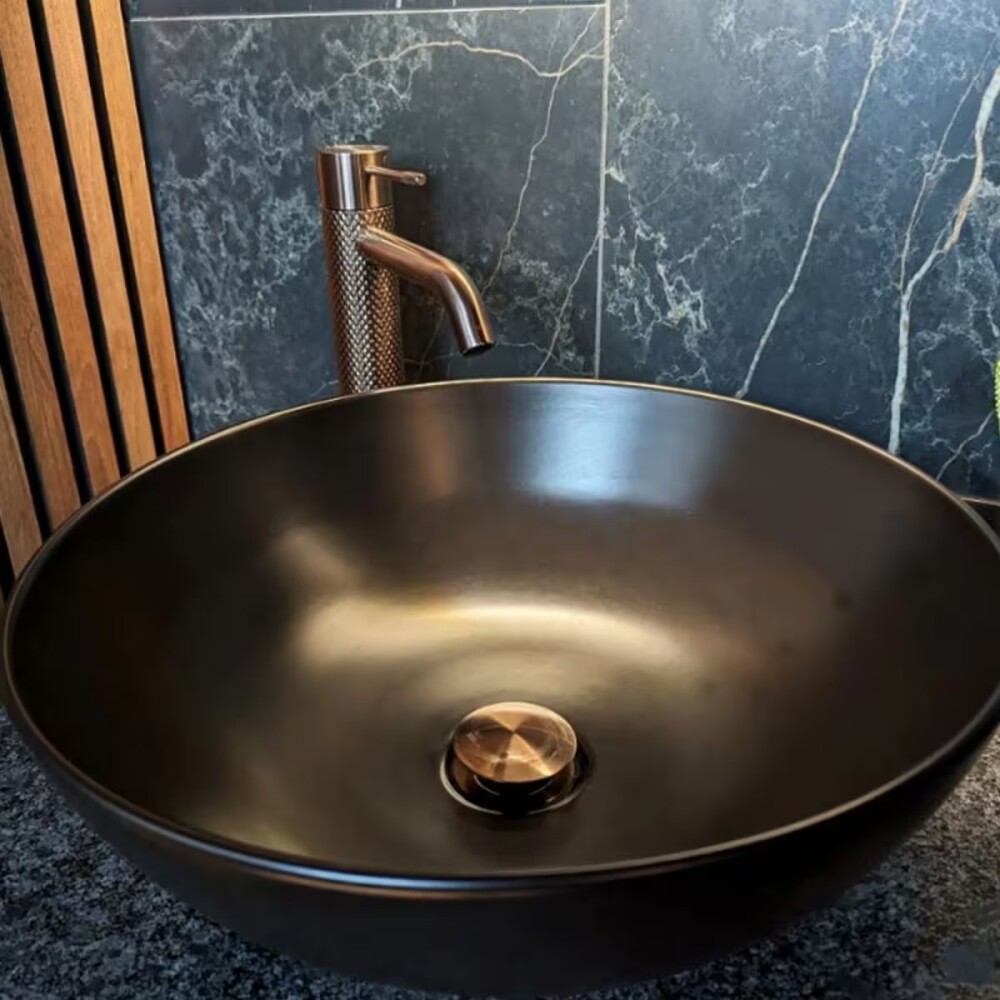 Grifería de lavatorio Monocomando alto de mesada Signature bronce cepillado Grifería De Lavatorio Monocomando Alto De Mesada Signature Bronce Cepillado