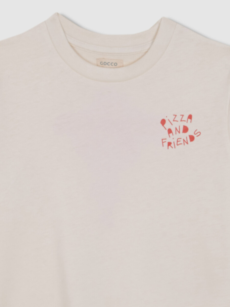 Camiseta Print Pizza Crudo