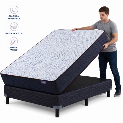 Colchón de Espuma LINEA DORADA 2 Plazas 140 x 190 x 26 - Hasta 130Kg Colchón de Espuma LINEA DORADA 2 Plazas 140 x 190 x 26 - Hasta 130Kg