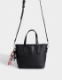 City Cartera City Con Charm - Negro