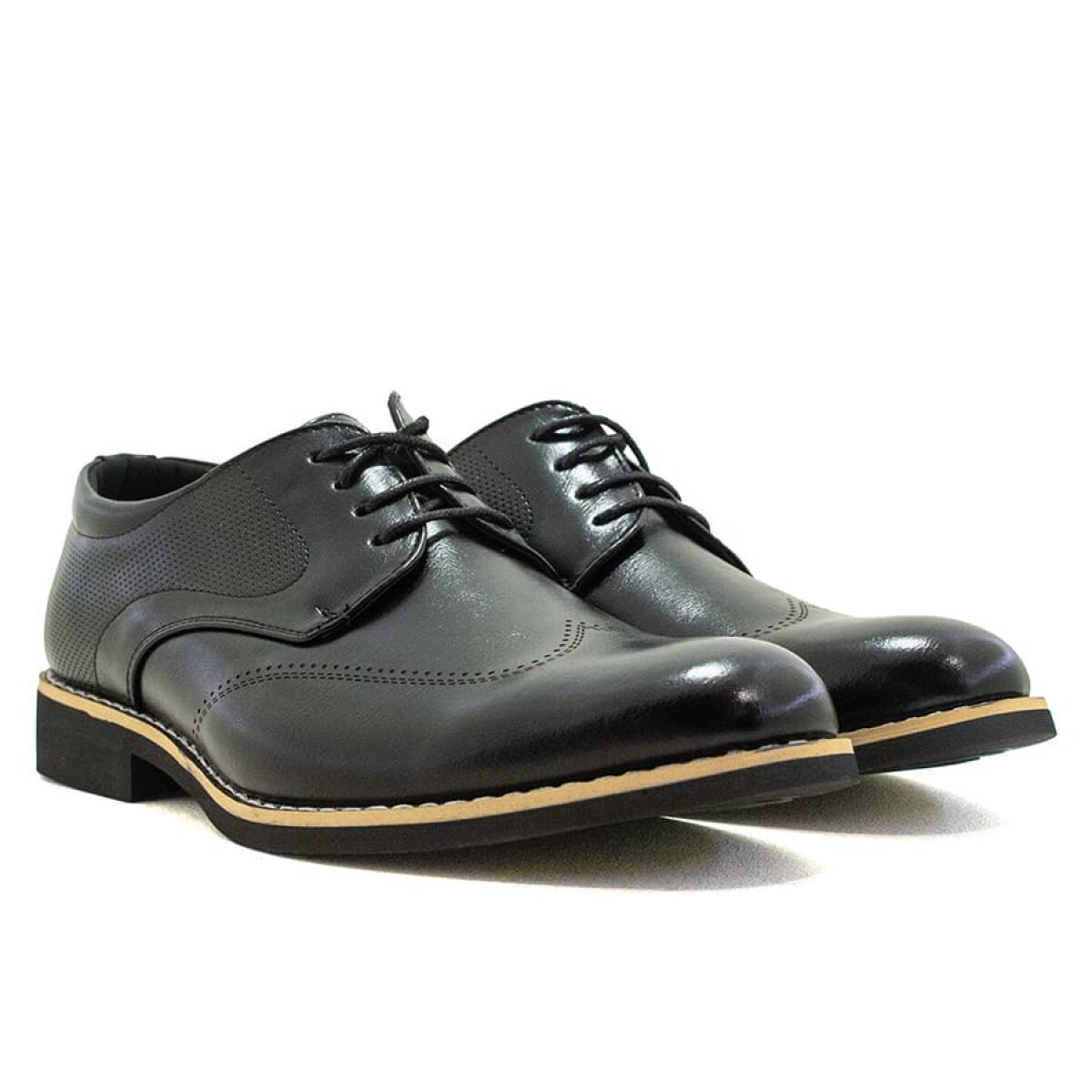 Zapatos Starsax Acordonado de Hombre - FD07M - Negro 