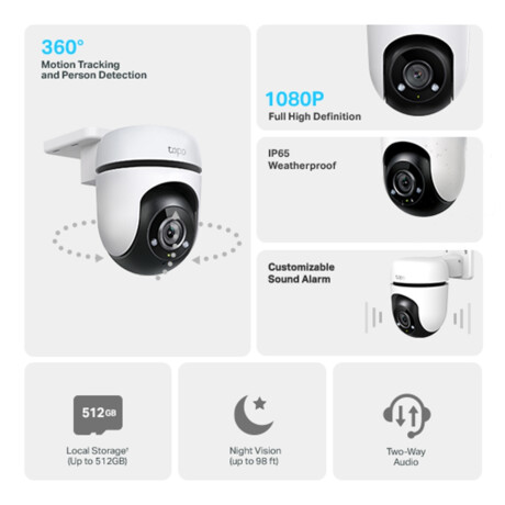 Cámara De Seguridad Tp-Link Tapo C500 Exterior Visión Nocturna 1080p 360° 001