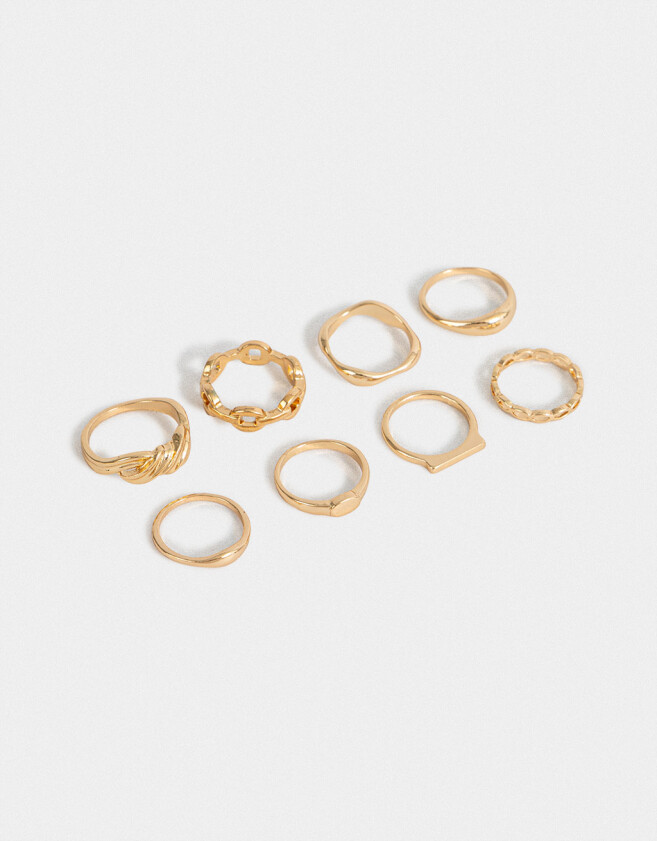 Sets Anillos Metal Sets De Anillos De Metal - Dorado