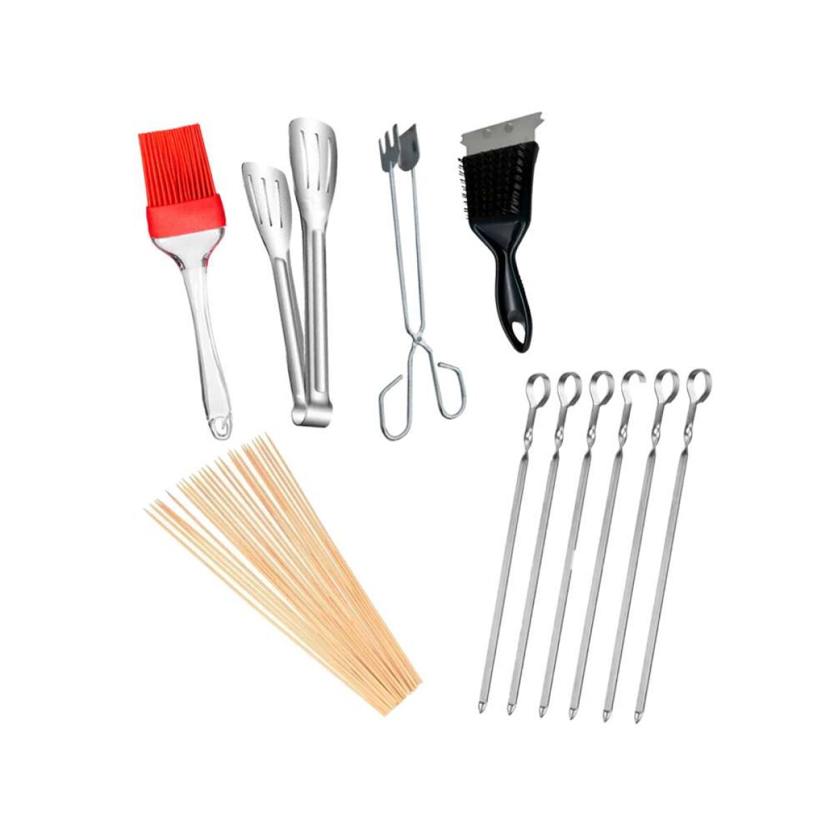 Set De Utensilios De 6 Piezas - Para Parrilla 