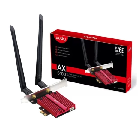 Adapt Pci-e Cudy Wifi 6E + Bluetooth 5.3 AX5400 001