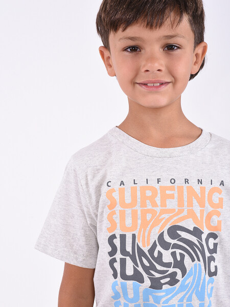 REMERA SURFING GRIS