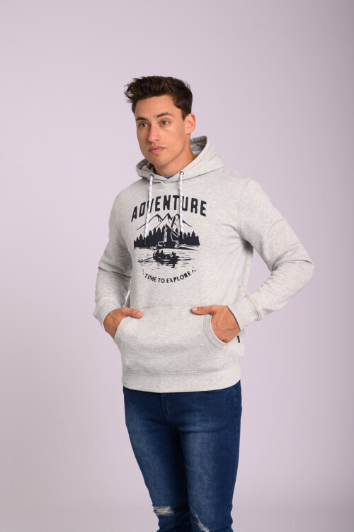 Canguro felpa estampado Gris