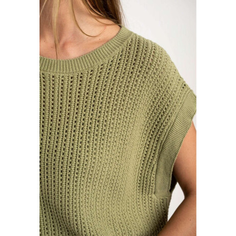 Chaleco Lurex Pistacho