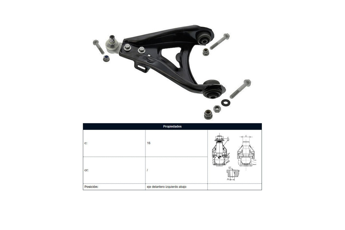 Parilla De Suspension Delantera Renault Megane/Scenic 96-01 Izq Parilla De Suspension Delantera Renault Megane/Scenic 96-01 Izq