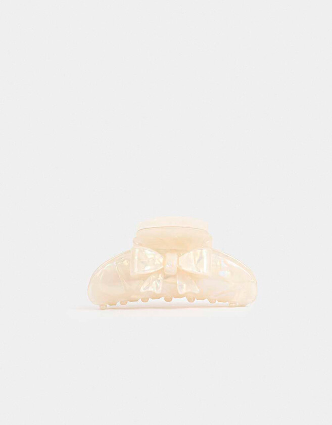 Broche Premium Broche Con Moño - Blanco Crudo