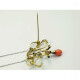 Pendantif Oro 18 K, brillante, diamantes y coral Pendantif Oro 18 K, brillante, diamantes y coral