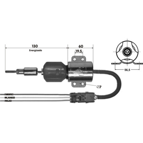 AUTOMATICO DE ARRANQUE - SOL/DE PARE VW CUMMINS 24V=YK.045.24V 56.5MM LC AUTOMATICO DE ARRANQUE - SOL/DE PARE VW CUMMINS 24V=YK.045.24V 56.5MM LC