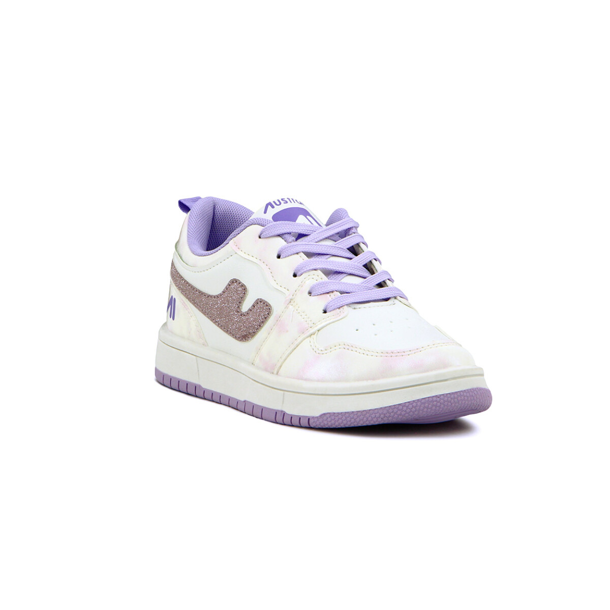 Champion de Teens Austral Galactic-D Acordonado con Velcro - Blanco-Purpura 