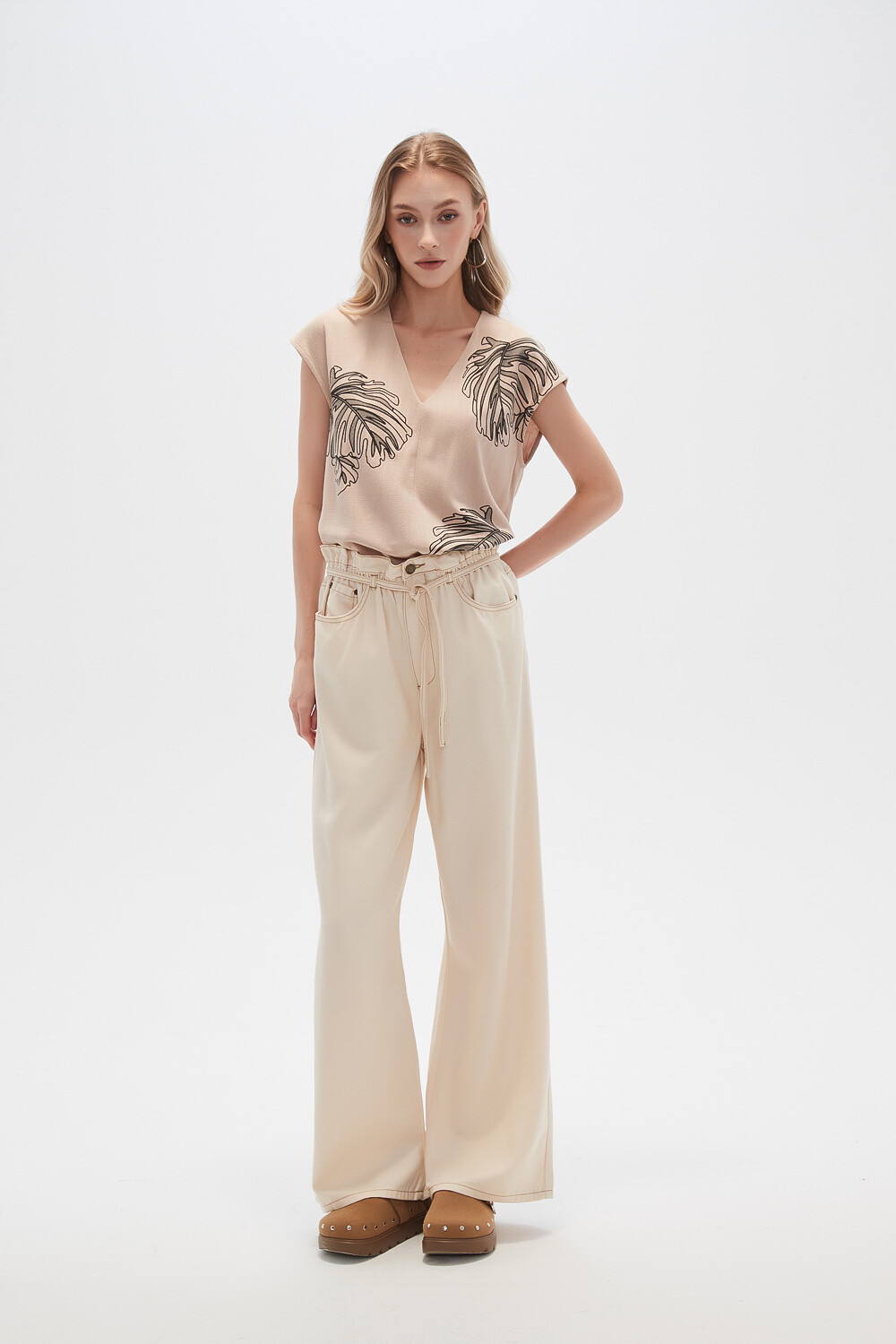 Pantalon Ravon Crudo / Natural