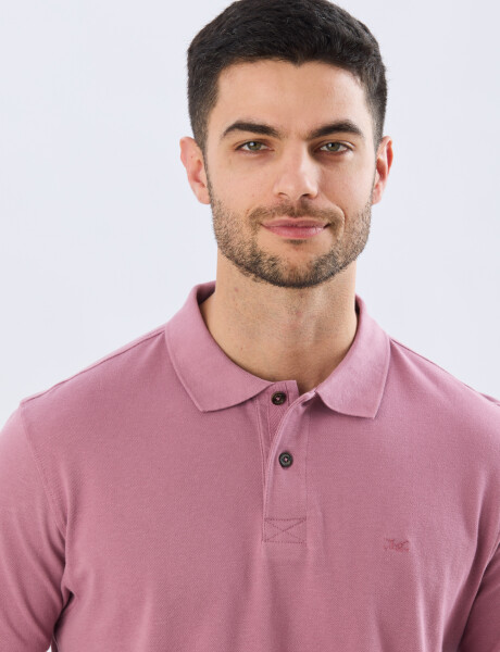 REMERA POLO LISA PIQUÉ Rosa Oscuro