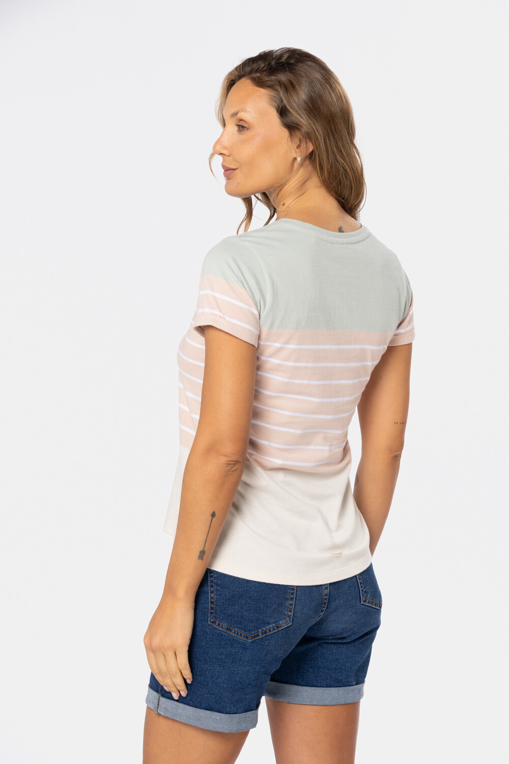 REMERA RAYADA Verde