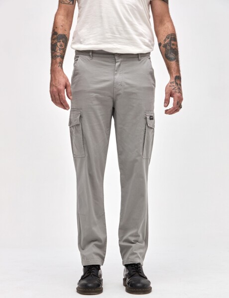 Pantalón cargo Roque I26 Gris perla