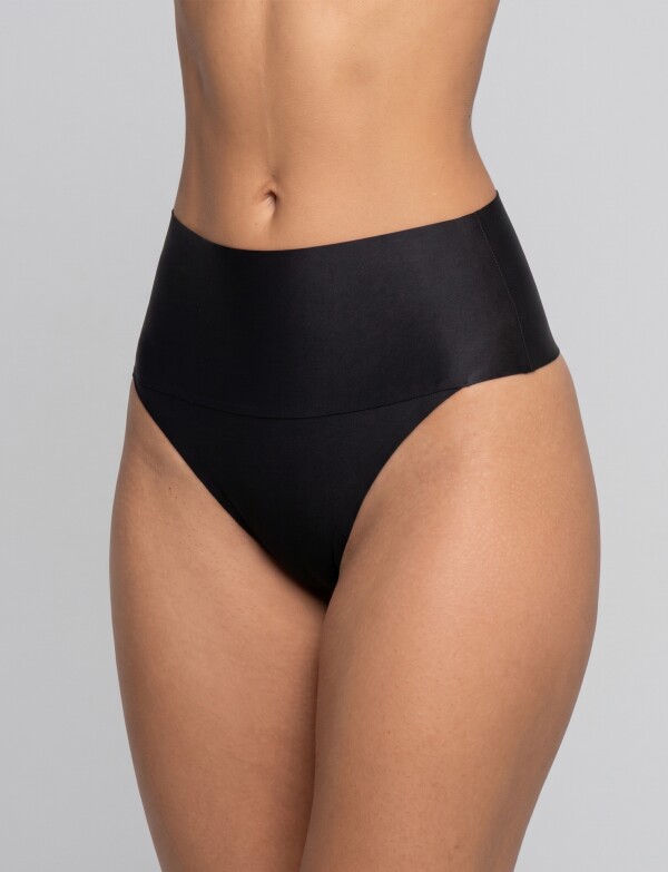 Pack De 3 Thongs Moldeadoras De Cintura Alta NEGRO