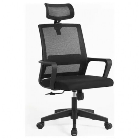 SILLA DE ESCRITORIO CON SOPORTE LUMBAR Y APOYA CABEZA Silla De Escritorio Con Soporte Lumbar Y Apoya Cabeza Negro