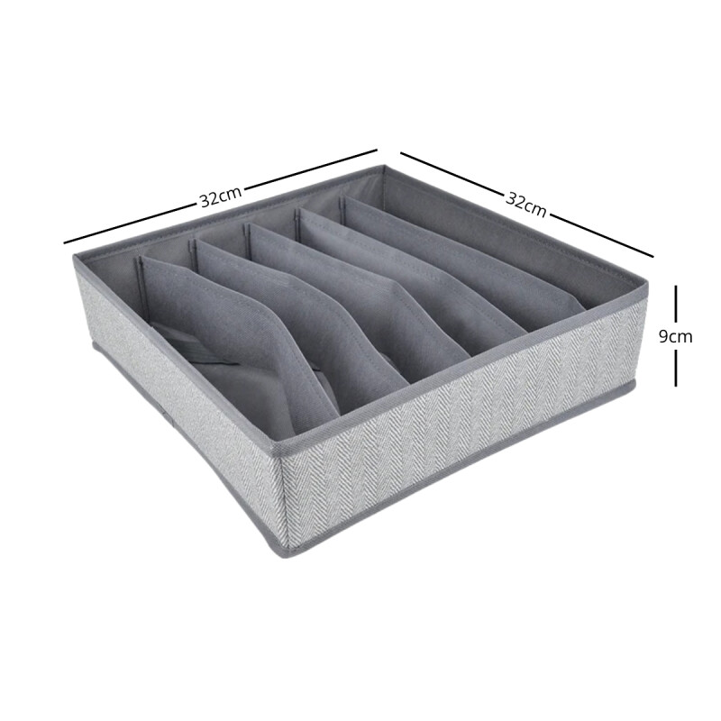 Organizador con divisiones 31x32x9cm GRIS