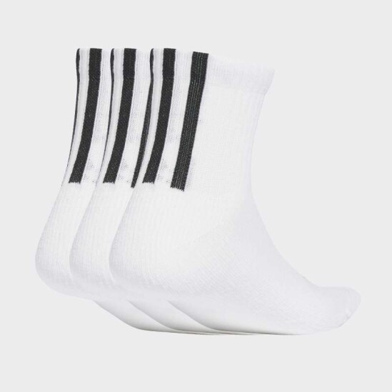 Medias Adidas Tobillo 3 Rayas 3 Pares Blanco