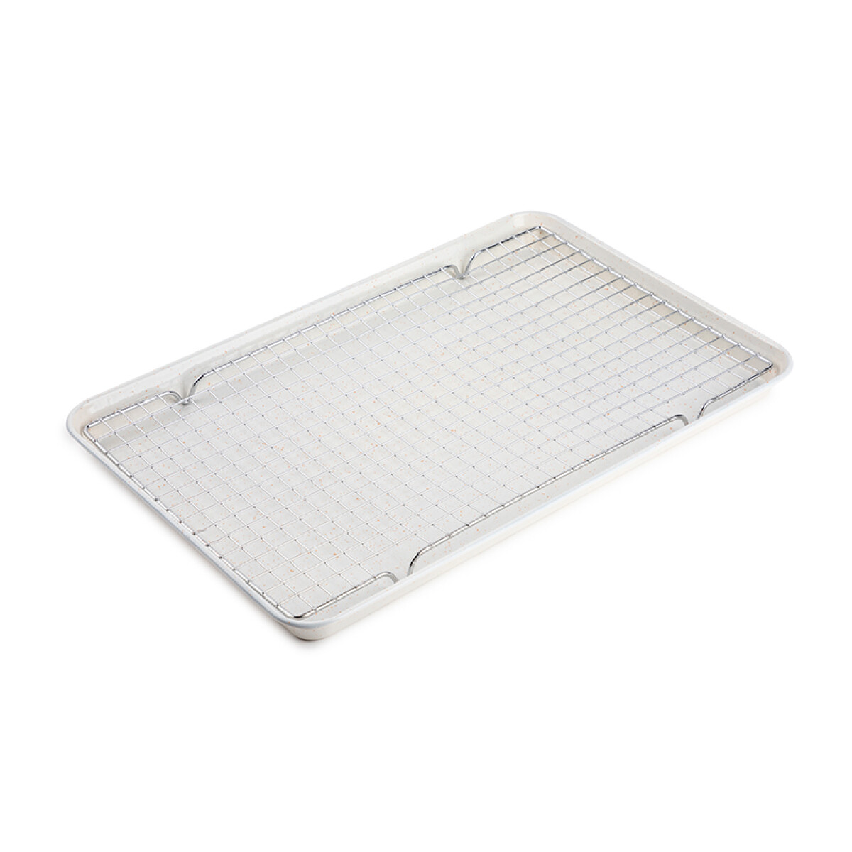 Bandeja crema antiadherente con rejilla 28 x 43cm - TV0440 