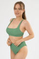 Top blured textura crepe Verde lago