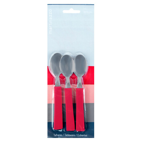 Cuchara de te x3 rojo linea Una Martinazzo Cuchara de te x3 rojo linea Una Martinazzo