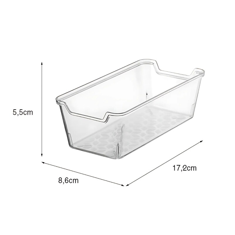 Set x2 Organizadores de acrílico 8,5 x 17,2 cm TRANSPARENTE