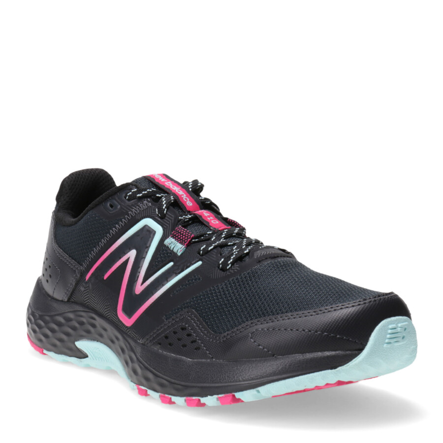 Championes de Mujer New Balance 410 Negro - Fucsia - Celeste