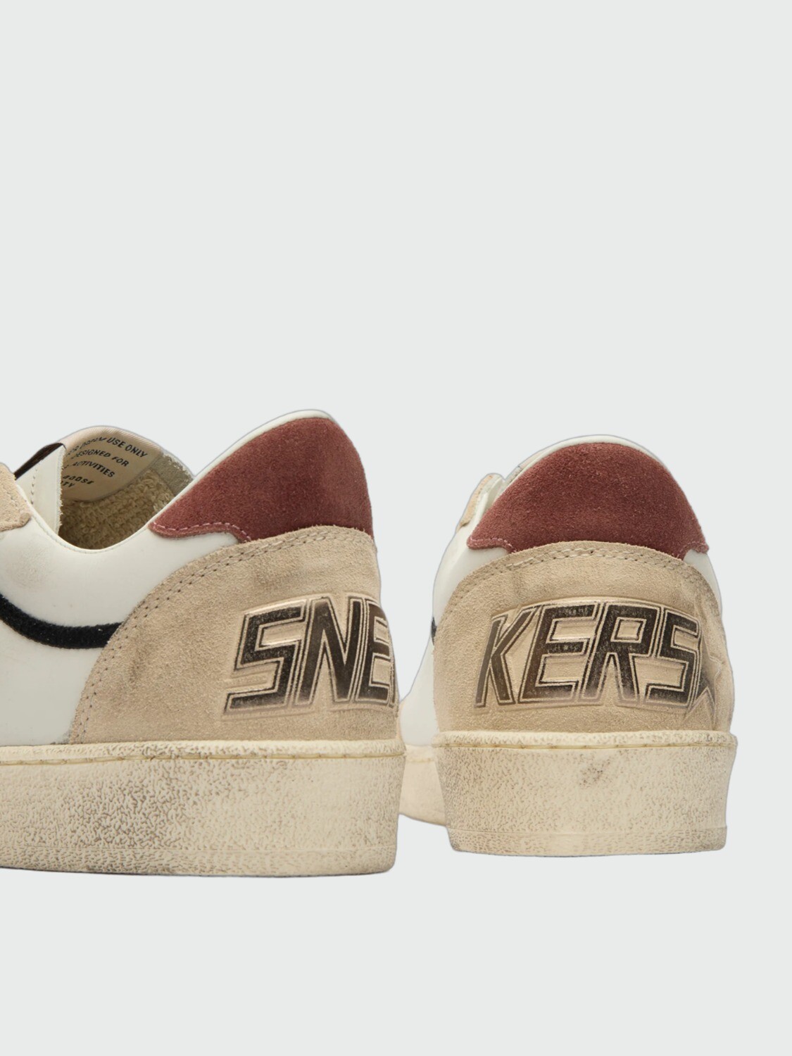 GOLDEN GOOSE - ZAPATILLA BALL STAR EN CUERO CON PUNTERA Y ESPOLÓN EN GAMUZA Y ESTRELLA LAMINADA Alta Automática