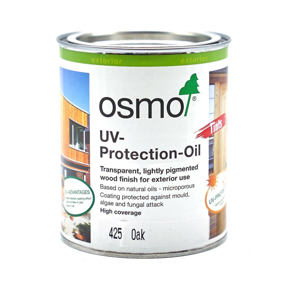 OSMO 425 ACEITE DE PROTECCION 12 UV ROBLE SATINADO 0.75 LT. 