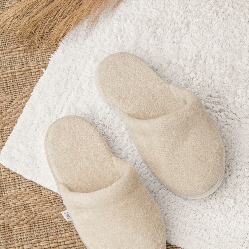 Pantufla Velour Beige M