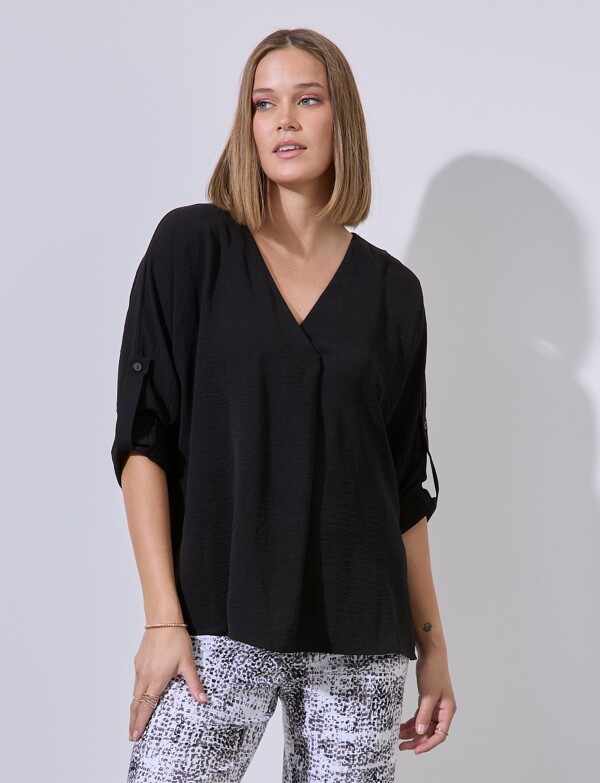 Blusa Escote V NEGRO