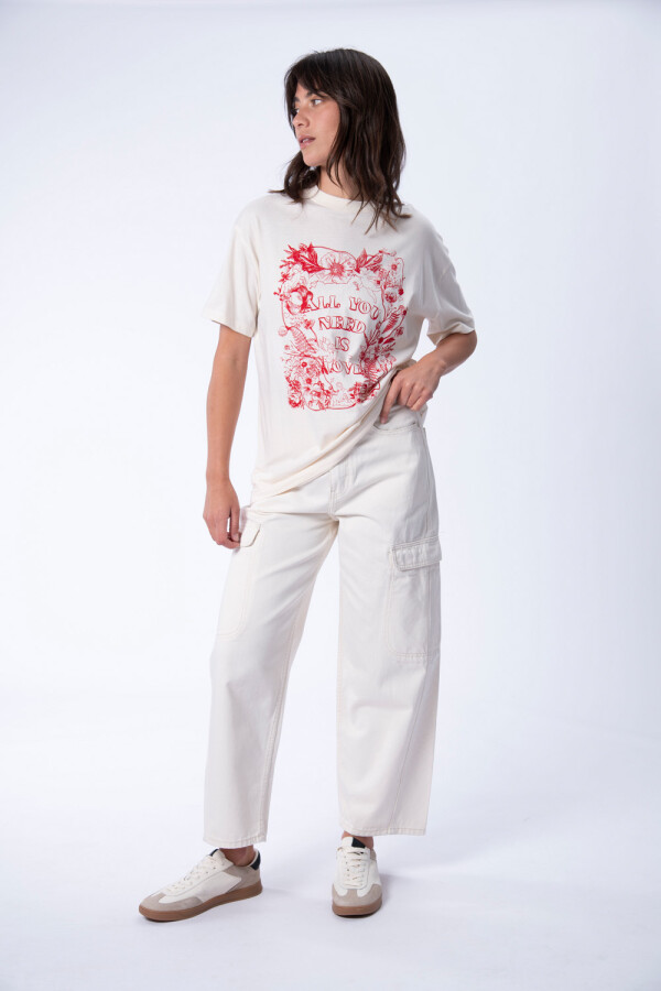Pantalón cargo crudo Crudo