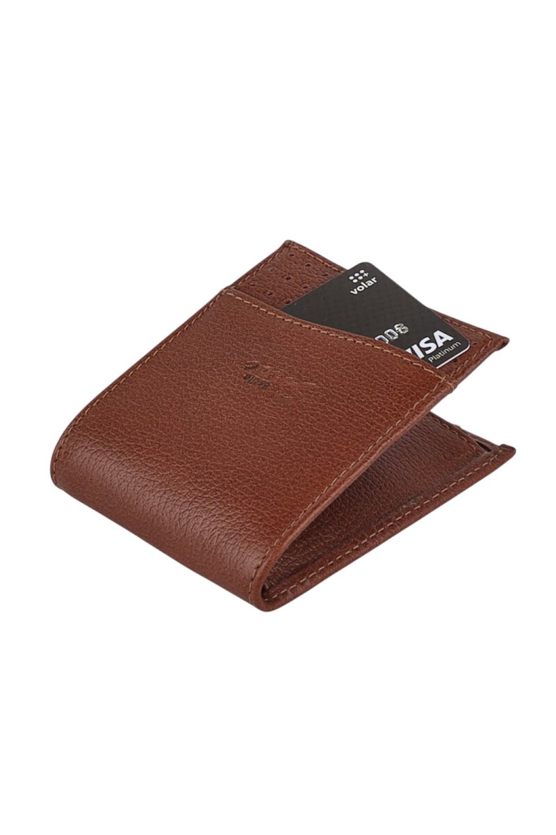 Billetera con triple tarjetero Marrón
