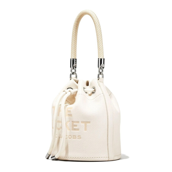 MARC JACOBS -THE LEATHER BUCKET BAG Blanco