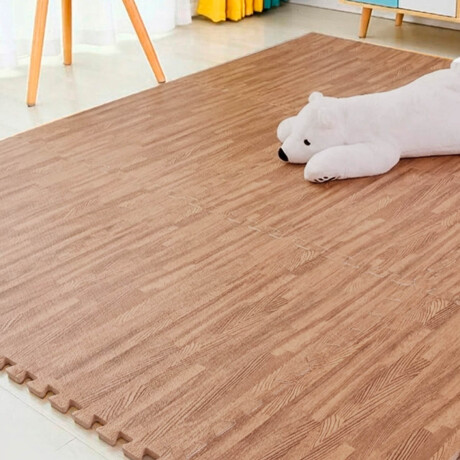 Set X20 Tatami Alfombra Piso Encastre Simil Madera Oscura